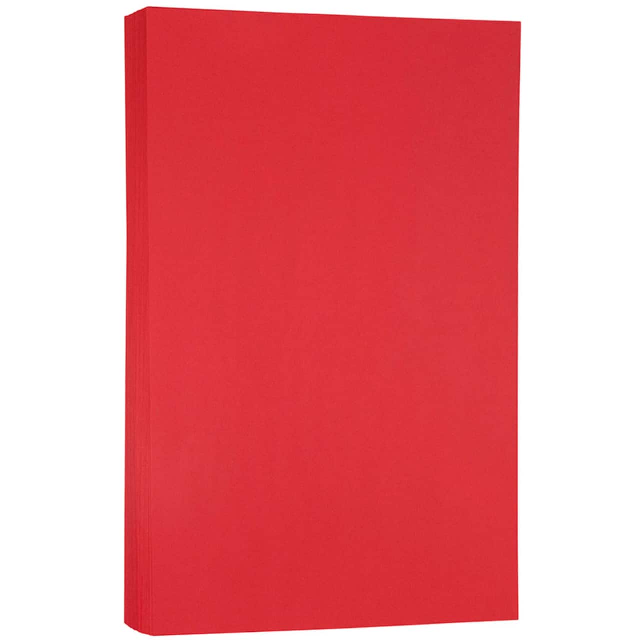 JAM Paper Red 8.5" x 14" 24lb. Recycled Paper Pack, 500 Sheets